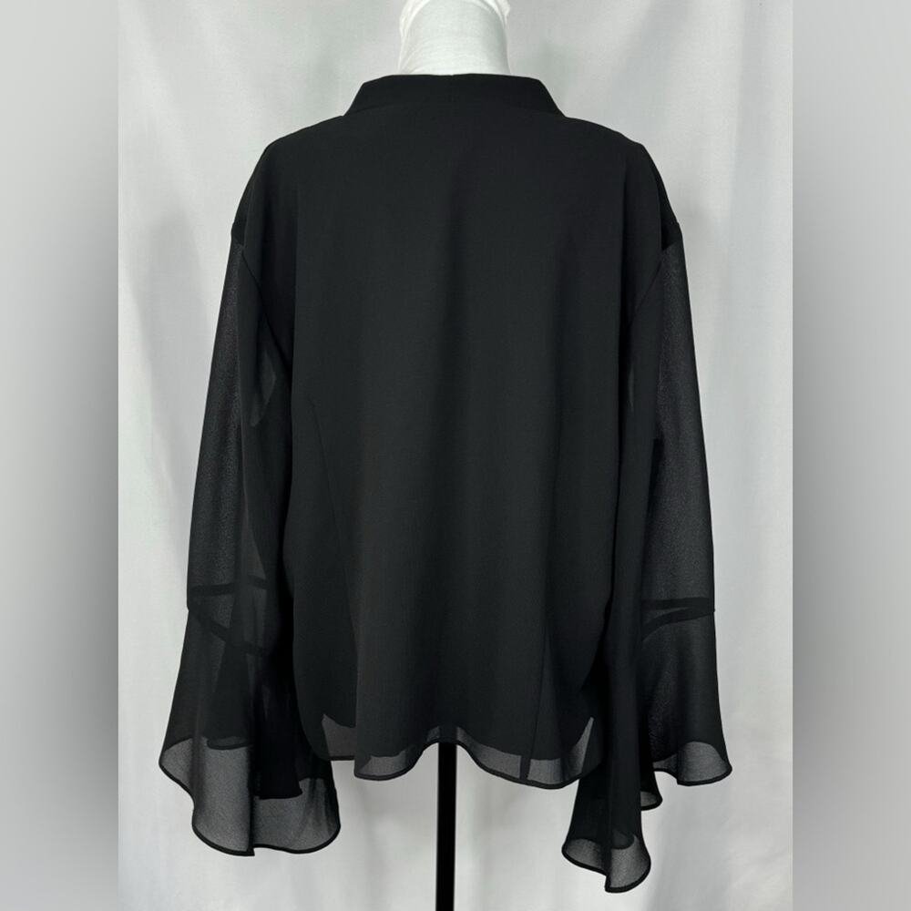 Vintage Dress Barn Womens Black Beaded Top Size 24W Party Chic Cocktail Elegant - Picture 5 of 7